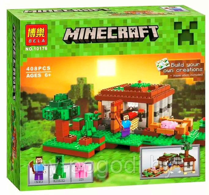 Конструктор Bela аналог LEGO 21115 Minecraft "Первая ночь" 408 деталей арт.  10176: продажа, цена в Минске. Конструкторы от "Ny-pogodi.by интернет  магазин "Ну, погоди бай"" - 50522355