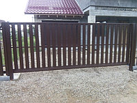 Ворота из металлического штакетника, фото 1