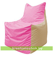 Кресло мешок Фокс Ф 21-196 (розовый - светло-бежевый)