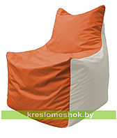 Кресло мешок Фокс Ф 21-189 (оранжево-белый)