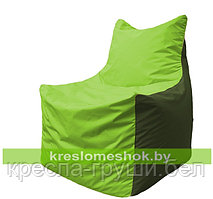 Кресло мешок Фокс Ф 21-157 (салатовый - тёмно-оливковый)