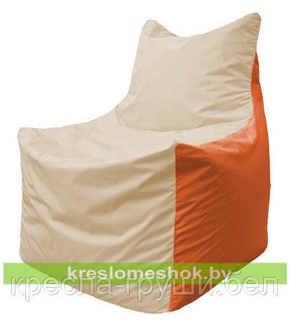 Кресло мешок Фокс Ф 21-143 (светло-бежевый - оранжевый), фото 2