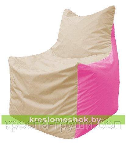 Кресло мешок Фокс Ф 21-142 (светло-бежевый - розовый), фото 2