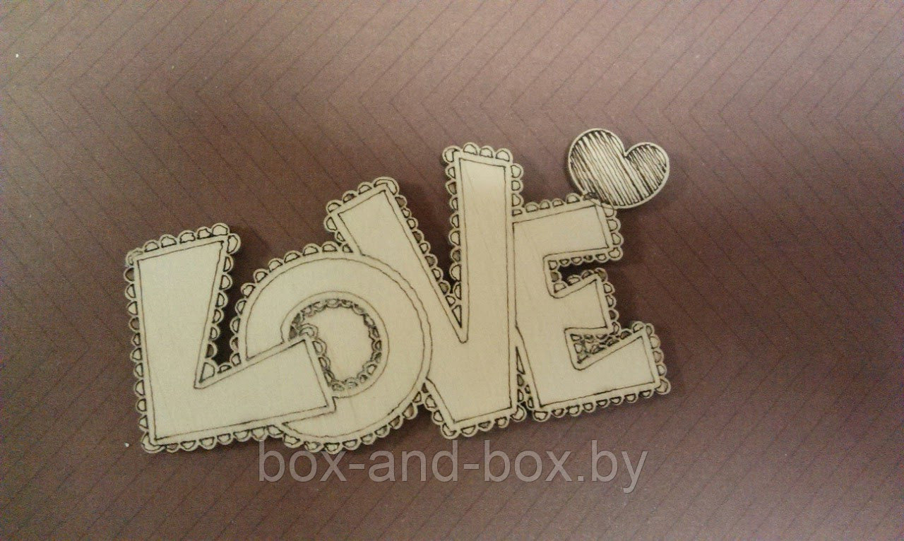 Декоративная накладка "Love" для декора - фото 1 - id-p50584631