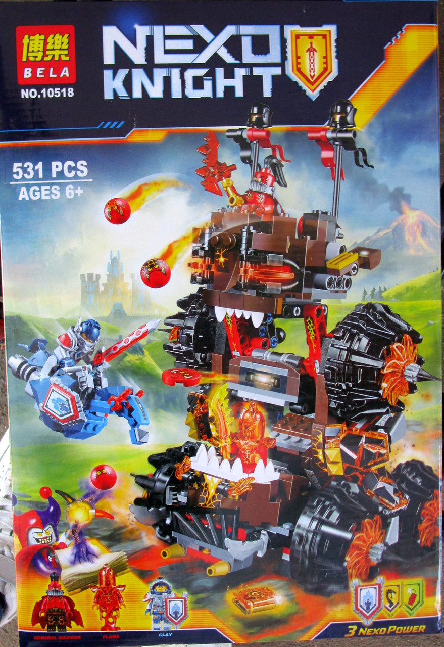 Конструктор Bela 10518 Nexo Knights (аналог Lego 70321) "Осадная башня Генерала Магмара"