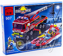 Конструктор Brick (Брик) 907 Пожарная охрана 420 деталей, аналог LEGO