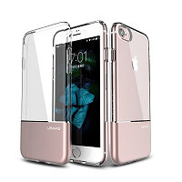 Силиконовый чехол Usams TPU Aluminium Case Cover Pink для Apple iPhone 6/6s