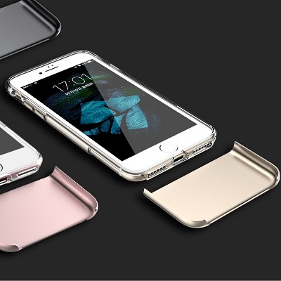 Силиконовый чехол Usams TPU Aluminium Case Cover Pink для Apple iPhone 6/6s - фото 2 - id-p50596798