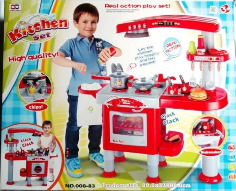 Детская игровая кухня Kitchen Set 008-83  с вытяжкой