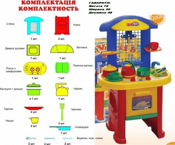 Детская игровая кухня № 3 Технок 2124, 70 см - фото 3 - id-p50601478
