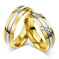 Парные кольца для влюбленных "Неразлучная пара 164", фото 1