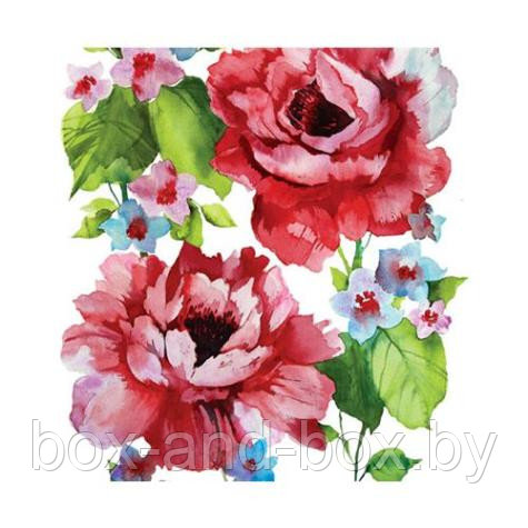 Салфетка бумажная 33*33 см (3 слоя) Watercolor Roses - фото 1 - id-p50641936