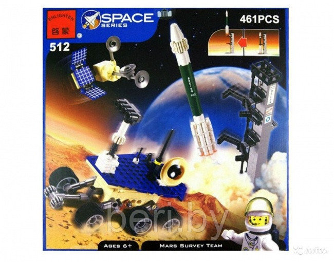 Конструктор Brick (Брик) 512 Космическая техника. Команда покорителей Марса 461 деталь, аналог Lego - фото 1 - id-p50670505