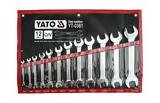 Набор рожковых ключей YATO 6-32 мм 12 штук САТИН