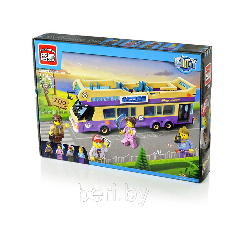 Конструктор Brick (Брик) 1123 Экскурсионный автобус 461 деталь, аналог LEGO