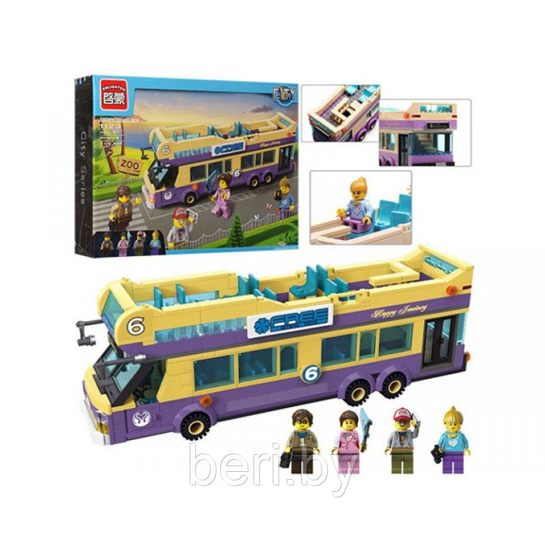 Конструктор Brick (Брик) 1123 Экскурсионный автобус 461 деталь, аналог LEGO - фото 2 - id-p50675143