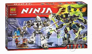Конструктор Bela Ninja 10399 (аналог Lego Ninjago) Битва механических титанов - роботов, 757 деталей