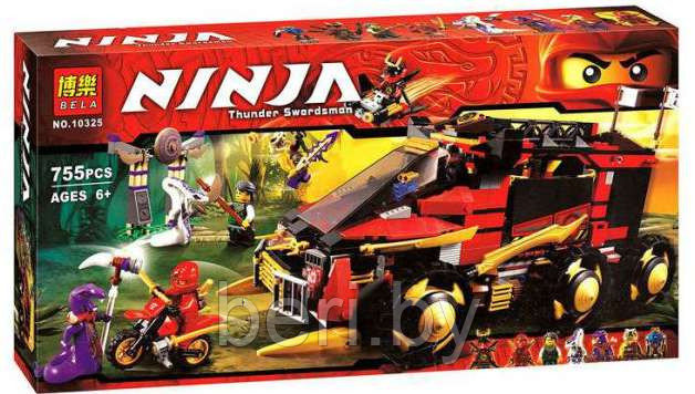 Конструктор Bela Ninja 10325 Мобильная база Ниндзя 775 деталей (аналог Lego Ninjago)