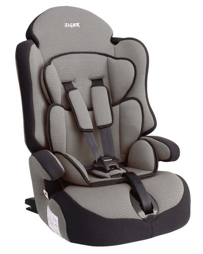 Автокресло Siger Прайм Isofix Группа 1/2/3 (9-36 кг) серый