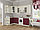 Угловая кухня Виола 2.6х1.5 м черный/красный глянец (со стеклом), фото 4