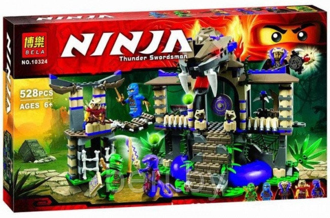 Конструктор Bela Ninja 10324 Храм Клана Анакондрай  528 деталей (аналог Lego Ninjago)