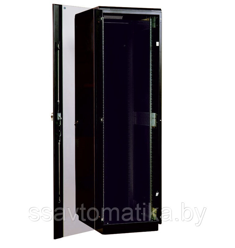 Шкаф напольный 33U (600x600) дверь стекло, чёрный - фото 3 - id-p50734324