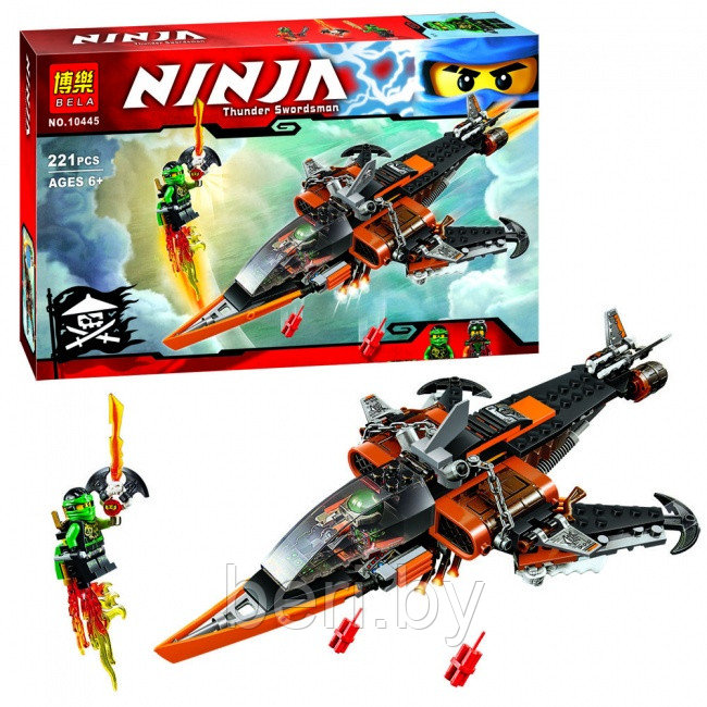 Конструктор Bela Ninja 10445 Небесная акула 221 деталь (аналог Lego Ninjago 70601) - фото 1 - id-p50736474