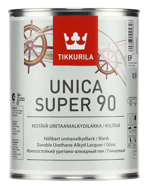 Уретано-алкидный лак Unica super 90 глянцевый 0,9 л - фото 1 - id-p50736645