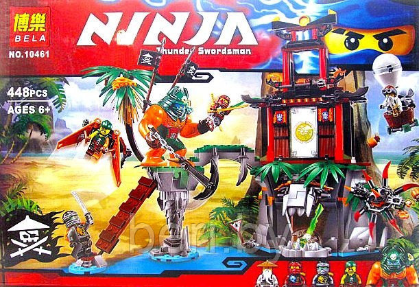 Конструктор Bela Ninja 10461 Остров тигриных вдов 449 деталей (аналог Lego Ninjago 70604) - фото 1 - id-p50738426