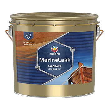 Уретан - алкидный лак для яхт полуматовый Marine lakk 40 9,5 л Некондиция (помятая тара)
