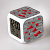 Часы настольные пиксельные "Блок красной руды", с подсветкой