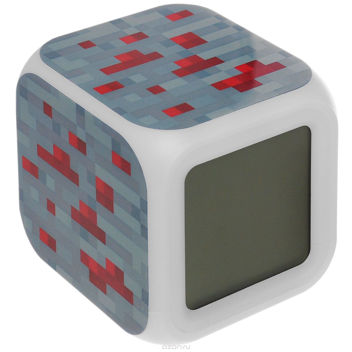 Часы настольные пиксельные "Блок красной руды", с подсветкой - фото 3 - id-p50742422