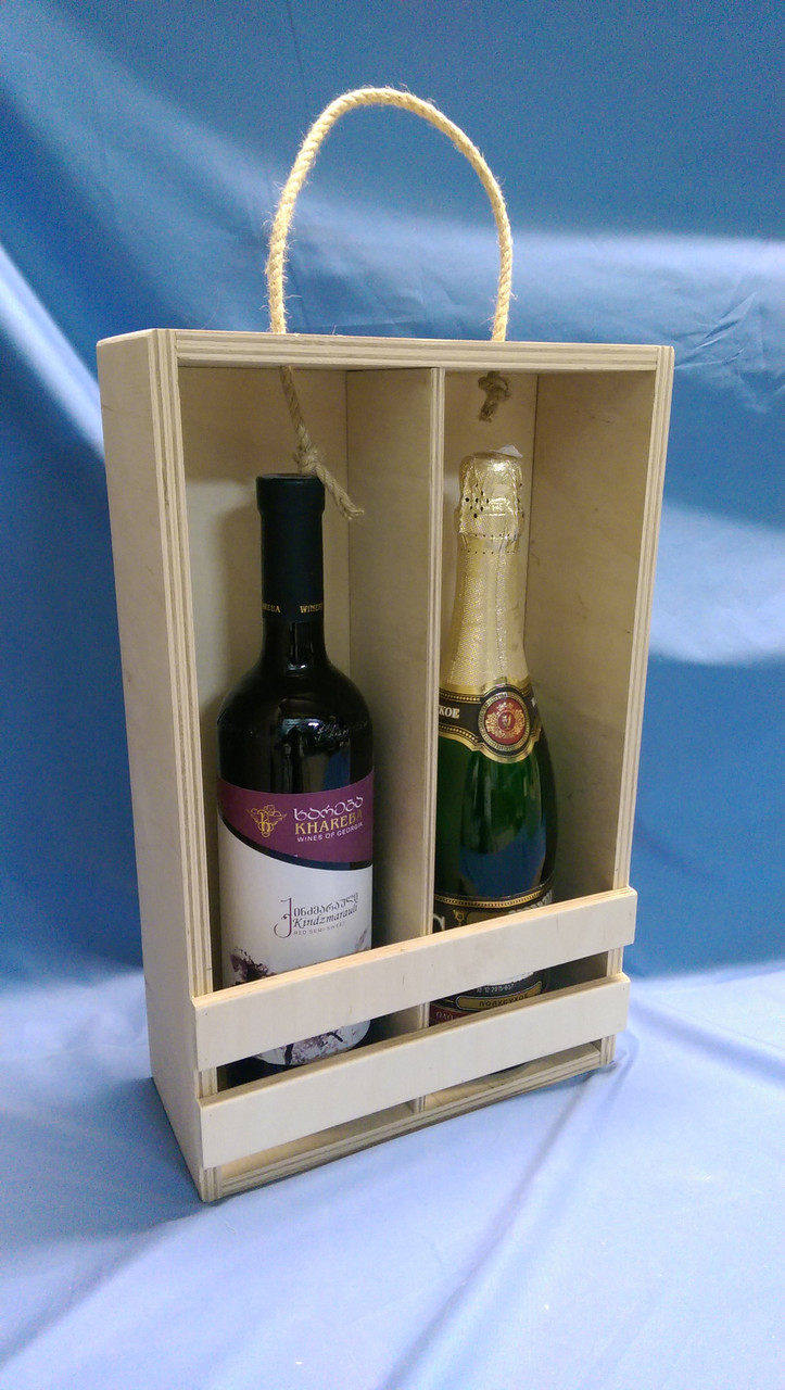 Короб для алкоголя на 2 бутылки - фото 3 - id-p51332812