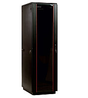 Шкаф напольный 38U (600x600) дверь стекло, чёрный