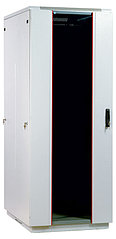 Шкаф напольный 18U (600x600) дверь стекло, чёрный
