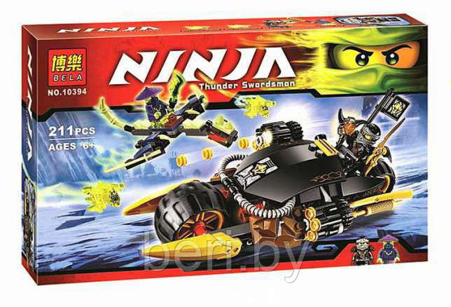 Конструктор Bela Ninja 10394 Бластер - байк Коула 211 деталей (аналог Lego Ninjago 70733) - фото 1 - id-p50777790