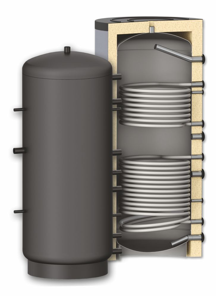 Буферная емкость SUNSYSTEM PR2- 300 - с двумя теплообменниками - фото 2 - id-p50794915