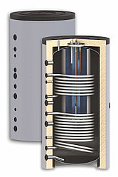 Буферная емкость "бак в баке" SUNSYSTEM KSC2- 600/150 - с двумя теплообменниками