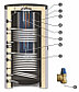 Буферная емкость "бак в баке" SUNSYSTEM KSC2- 800/200 - с двумя теплообменниками, фото 2