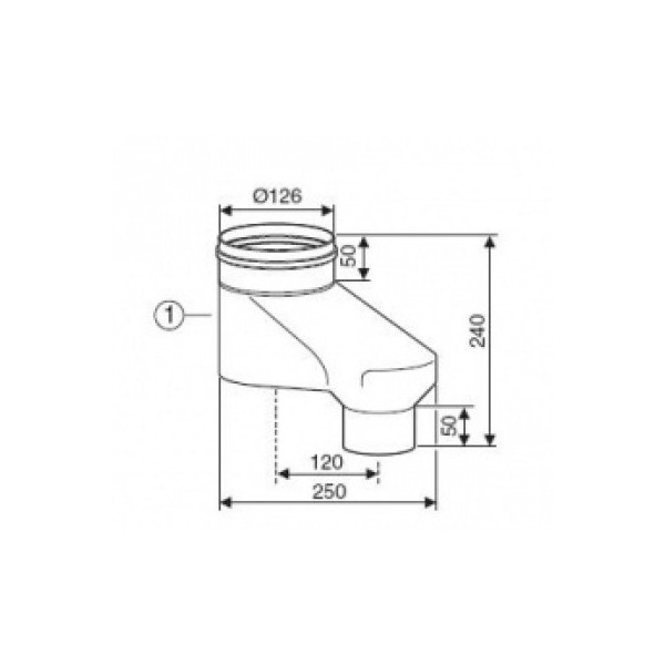 Адаптер для раздельного дымоудоления Bosch AZ 377. d 80/120 мм - фото 2 - id-p50885336