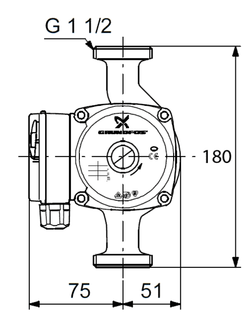 Насос циркуляционный Grundfos UPS 25-40 (для системы отопления) - фото 2 - id-p50857047