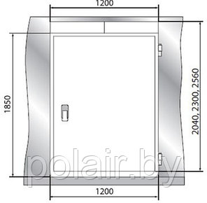 Дверной блок POLAIR (ПОЛАИР) с контейнерной дверью 80/100 мм 1354*2000, фото 2