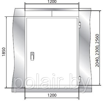 Дверной блок POLAIR (ПОЛАИР) с контейнерной дверью 80/100 мм 1354*2000 - фото 3 - id-p50899279