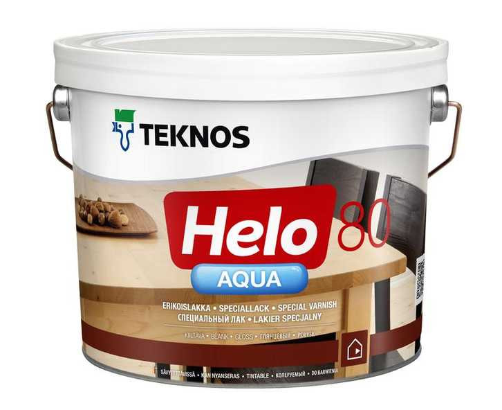 Teknos Helo Aqua 80 Gloss - Водоразбавляемый паркетный лак, глянцевый, 2.7л | Текнос Хело Аква