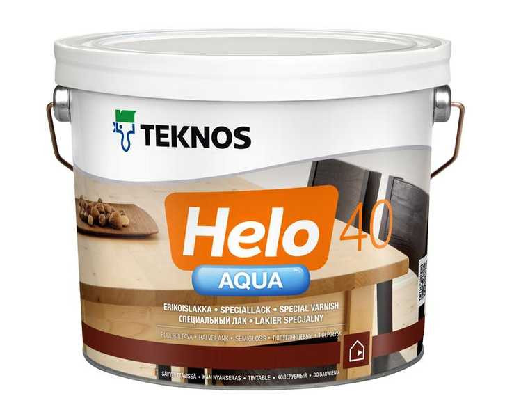 Teknos Helo Aqua 40 Semigloss - Водоразбавляемый паркетный лак, полуглянцевый, 9л | Текнос Хело Аква - фото 1 - id-p50911781