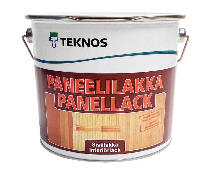 Teknos Paneelilakka - Водоразбавляемый лак для деревянных панелей, полуматовый, 2.7л