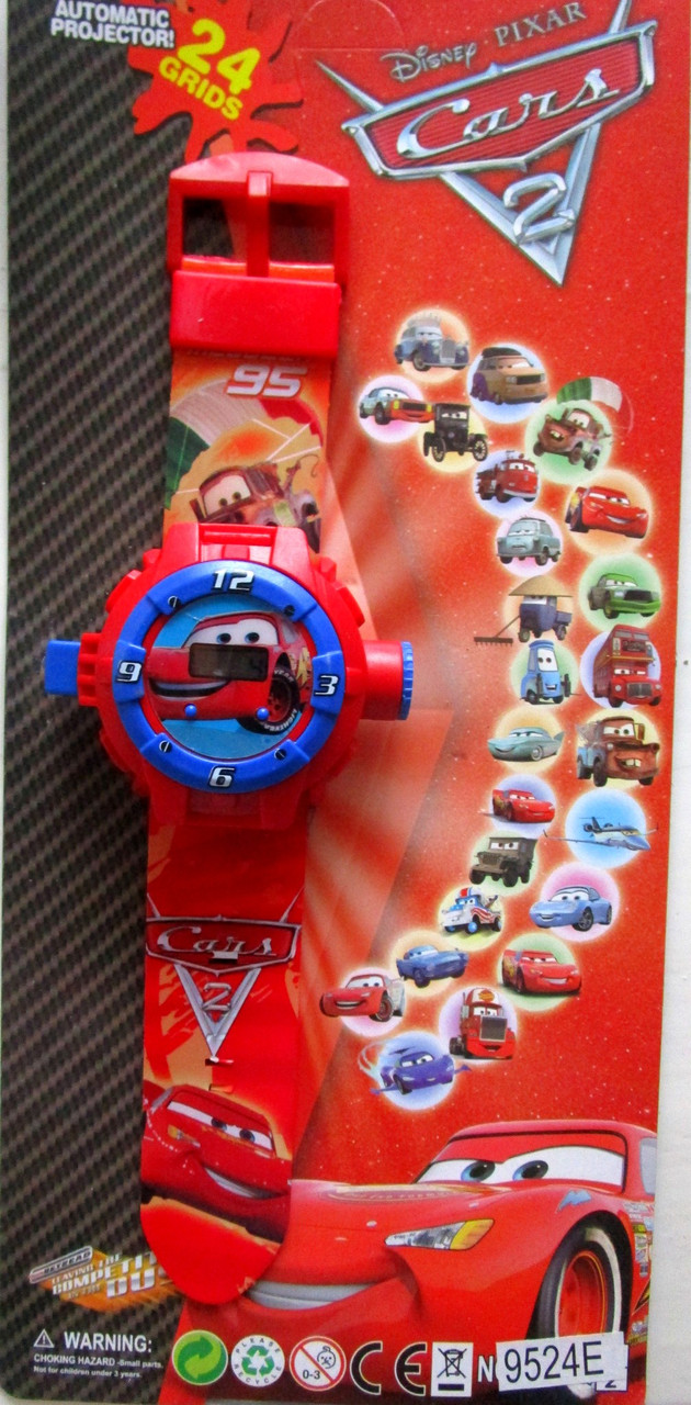 Детские часы маквин макуин "тачки" с проектором 24 картинки - фото 1 - id-p50596939