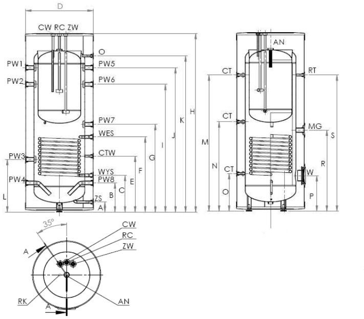 Буферная емкость "бак в баке" Elektromet WGJ-B multi 500/160 - фото 2 - id-p50994832