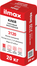 Ilmax 3120 gypsfix - Клей монтажный для гипсокартона, 20кг