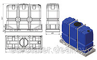 Емкость SK 2000л в обрешетке ЭКОПРОМ, фото 2